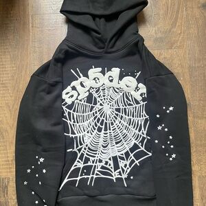 Spyder Black and White Cardigan with Web Design
